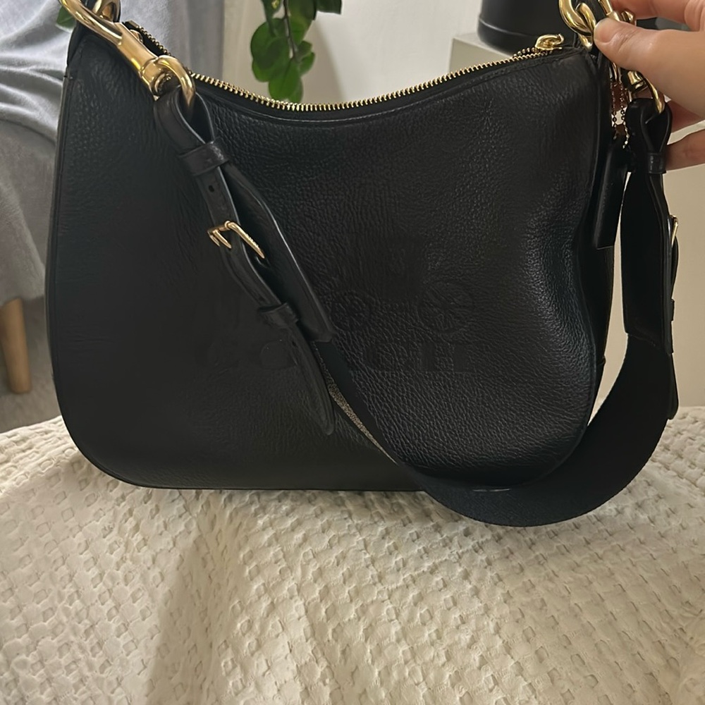 coach shoulder bag medium size gold accent